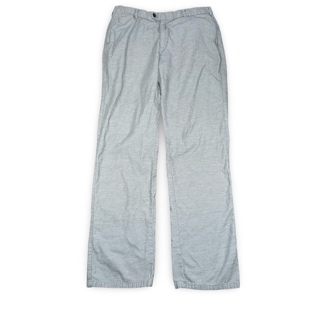 Peter Millar Mens 38 Heather Gray Textured Corduroy Cotton Trousers Pants